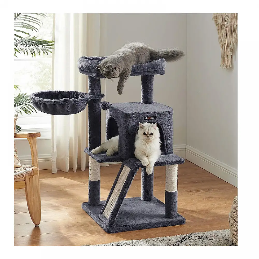 Δέντρο Γάτας - Ονυχοδρόμιο 48 x 48 x 96 cm Χρώματος Σκούρο Γκρι PCT51G Feandrea