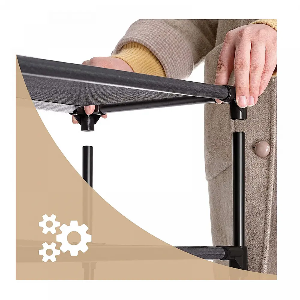Μεταλλική Παπουτσοθήκη με 8 Ράφια 28 x 46 x 145 cm Songmics LSR24BK