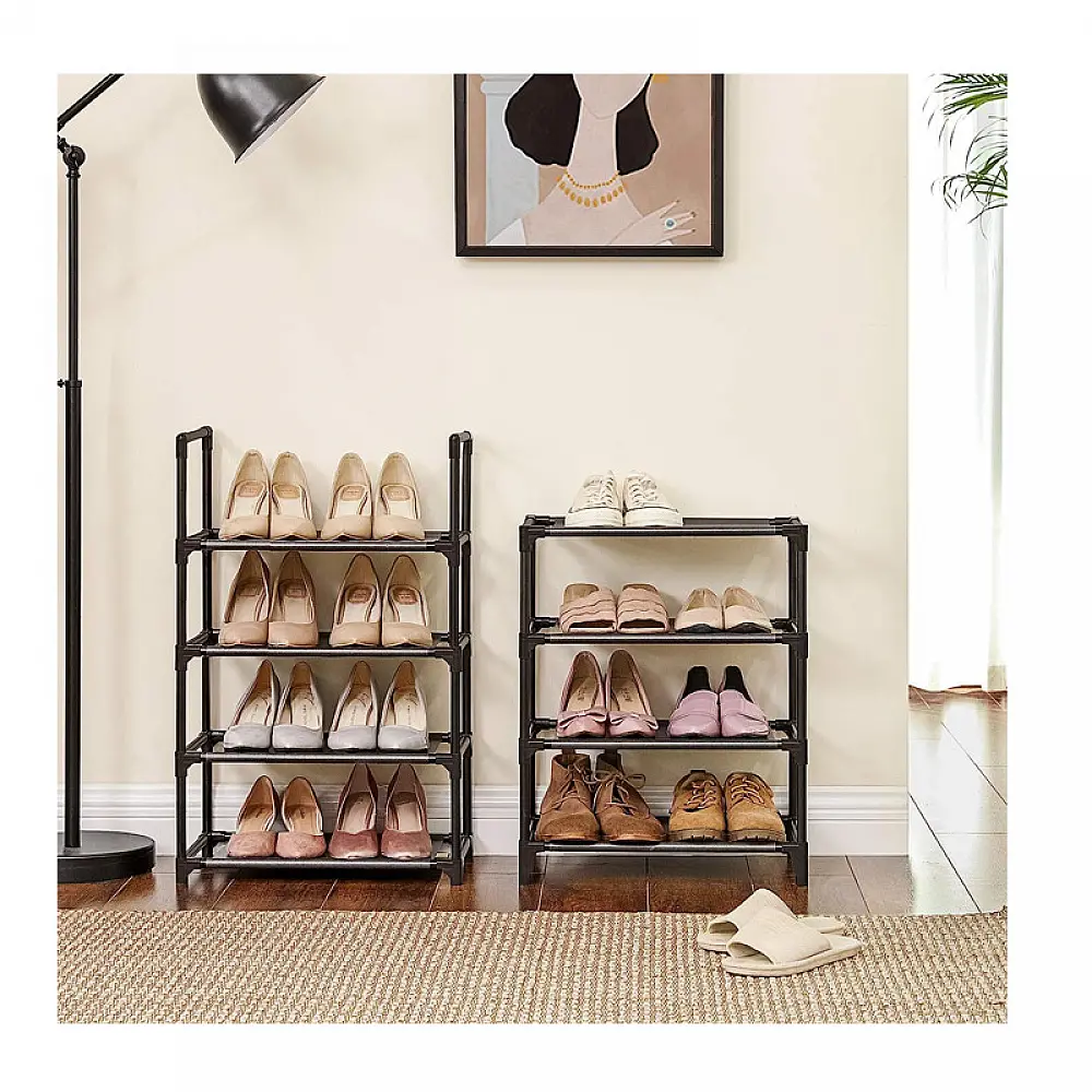 Μεταλλική Παπουτσοθήκη με 8 Ράφια 28 x 46 x 145 cm Songmics LSR24BK