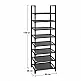 Μεταλλική Παπουτσοθήκη με 8 Ράφια 28 x 46 x 145 cm Songmics LSR24BK