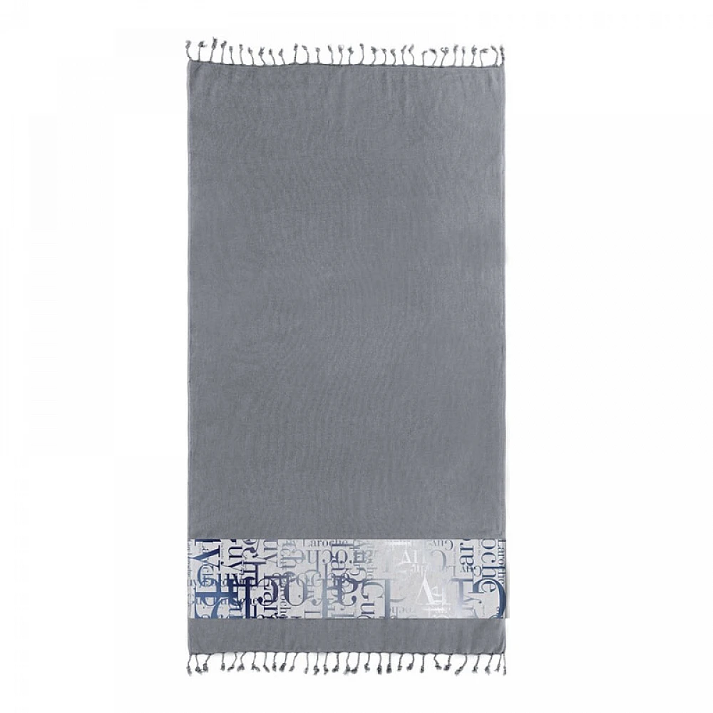 Πετσέτα Θαλάσσης 100% Βαμβάκι 90 x 170 cm Pestemal 12 Anthracite Guy Laroche 1130030121002
