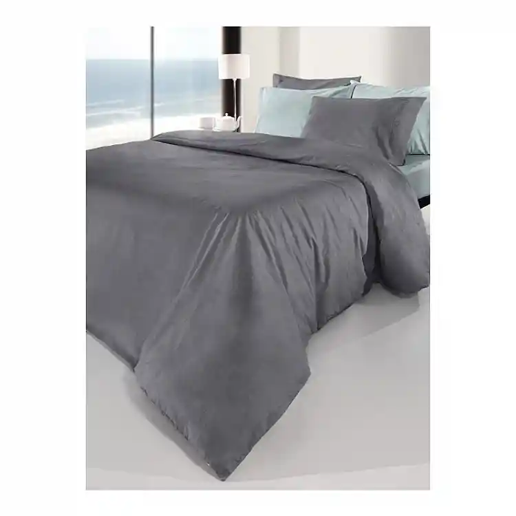 Σεντόνι Μονό 170 x 270 cm 100% Βαμβάκι Περκάλι Color Plus Anthracite Guy Laroche 1110092123068