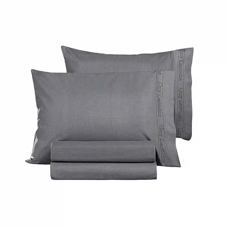 Σεντόνι Μονό 170 x 270 cm 100% Βαμβάκι Περκάλι Color Plus Anthracite Guy Laroche 1110092123068