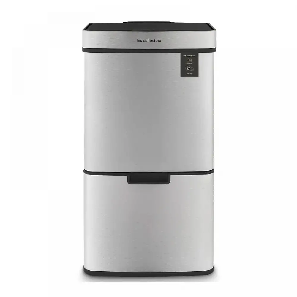 Τριπλός Αυτόματος Κάδος Απορριμμάτων 69 Lt με Υπέρυθρο Αισθητήρα και Αυτόματο Καπάκι Les Collectors No1012