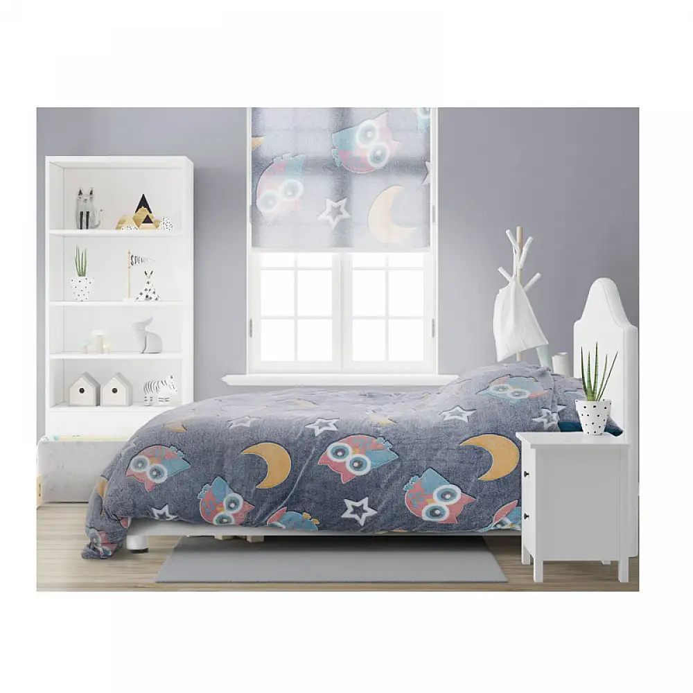 Σετ Μονή Παιδική Φωσφοριζέ Παπλωματοθήκη με Μαξιλαροθήκη 140 x 220 cm Night Owl Blue Sleeptime 8720578066988