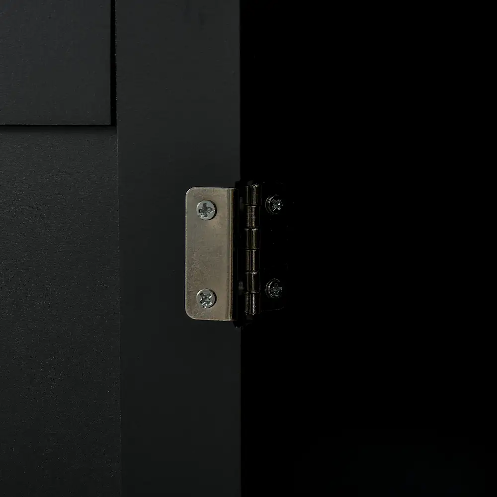 HOMCOM Ξύλινο καρότσι κουζίνας με 2 συρτάρια, ντουλάπι 3 πόρτες και 4 ρόδες, 121x46x91cm, Μαύρο 801-204BK