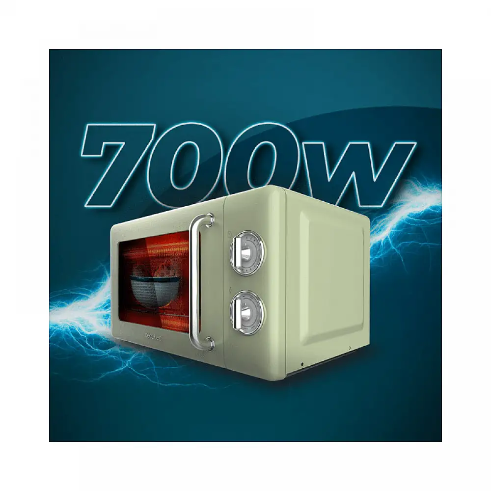 Φούρνος Μικροκυμάτων με Γκριλ 20 Lt 700 W Cecotec ProClean 3110 Retro Green CEC-01707