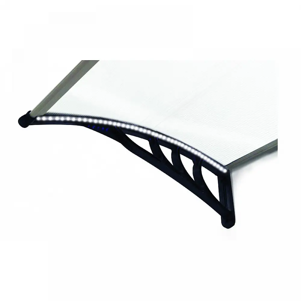 Πλαστικό Κιόσκι - Τέντα Πόρτας Εισόδου με Ηλιακό LED Φωτισμό 80 x 150 cm Inkazen 30060181