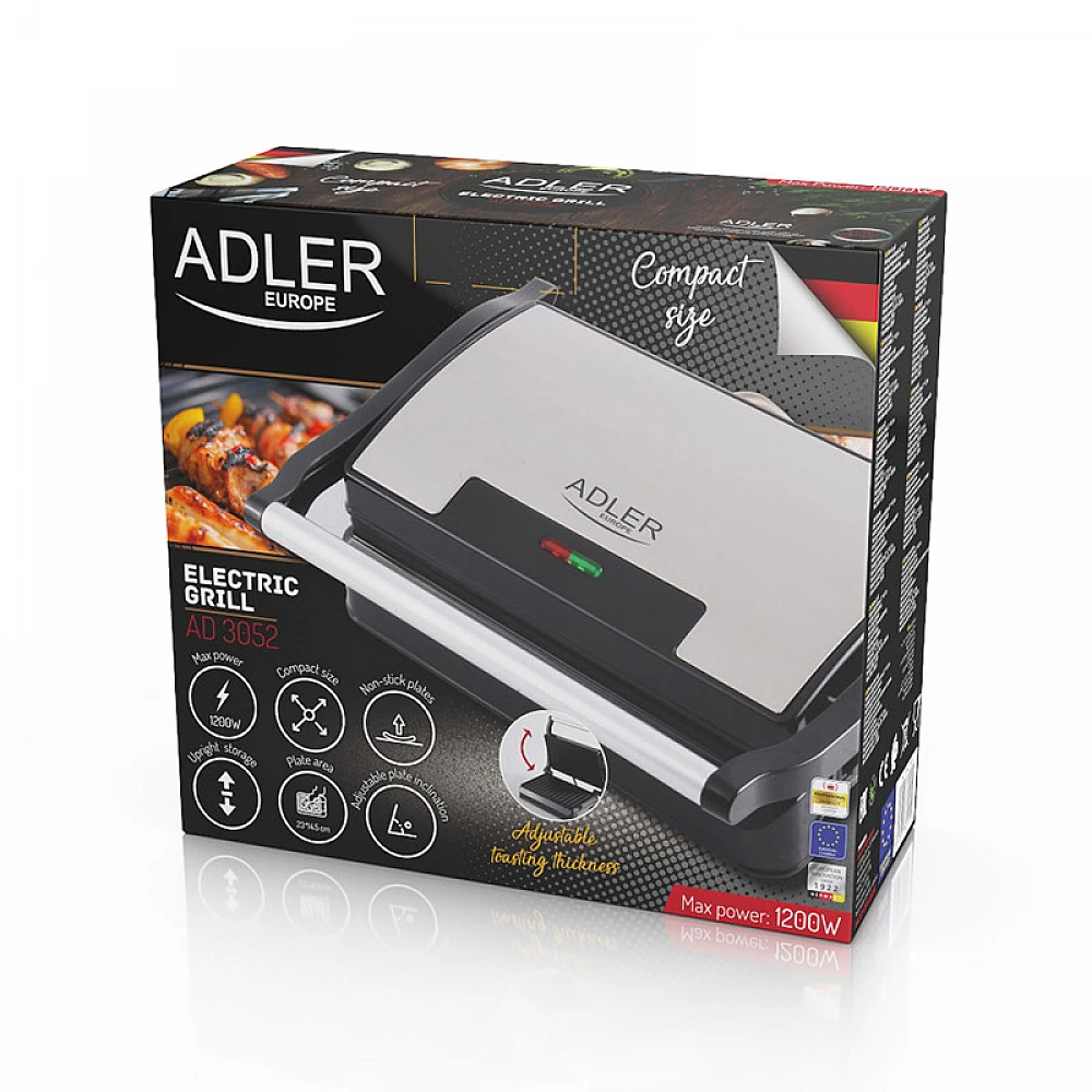 Τοστιέρα - Γκριλιέρα 1200 W Adler AD-3052 Τοστιέρα - Γκριλιέρα 1200 W Adler AD-3052