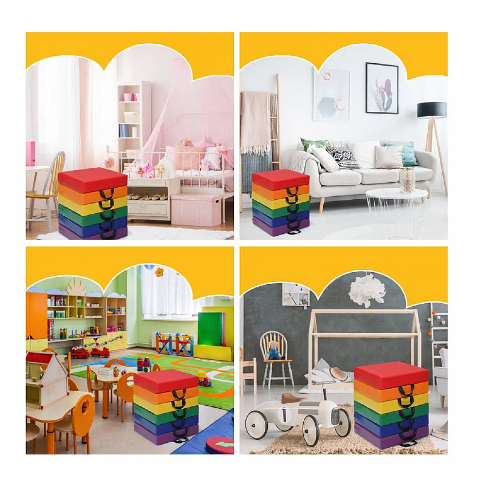 Σετ Παιδικά Τετράγωνα Μαξιλάρια Δαπέδου 6 τμχ Costway FH10075CL