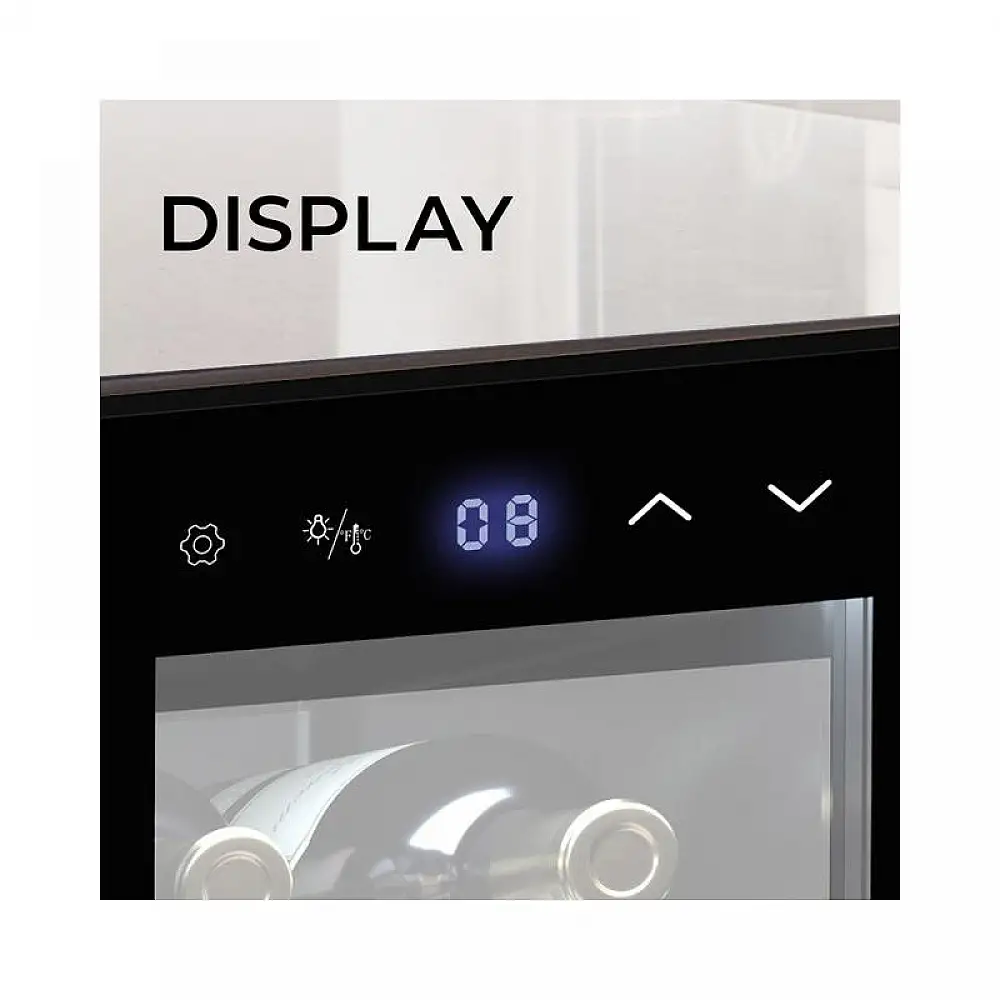 Συντηρητής Κρασιών 21 Lt - 8 Φιάλες Cecotec Grand Sommelier 830 CoolCrystal CEC-02707