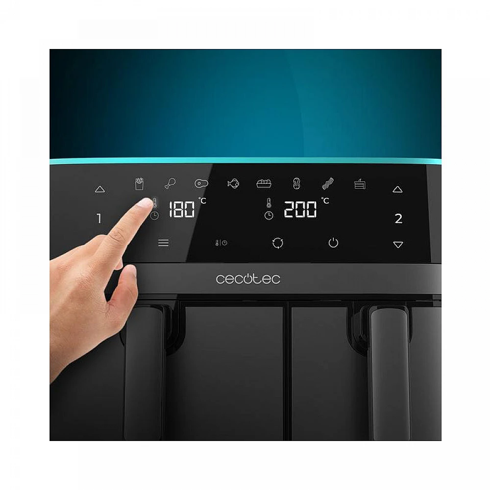 Διπλή Ψηφιακή Φριτέζα Αέρος 9 Lt 2700 W Cecofry DuoSize 9000 Cecotec CEC-04954 Διπλή Ψηφιακή Φριτέζα Αέρος 9 Lt 2700 W Cecofry DuoSize 9000 Cecotec CEC-04954