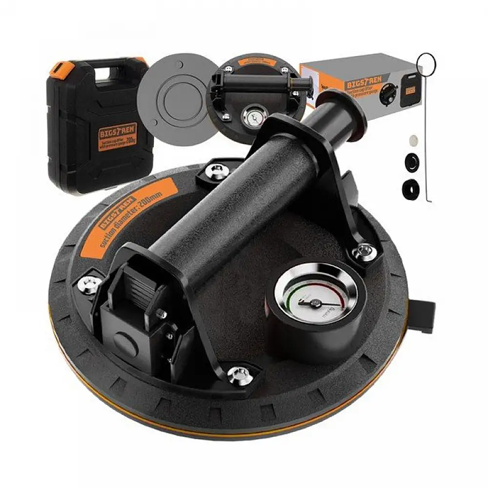 Μονή Βεντούζα με Αντλία Κενού 200 mm 200 Kg Bigstren 22479