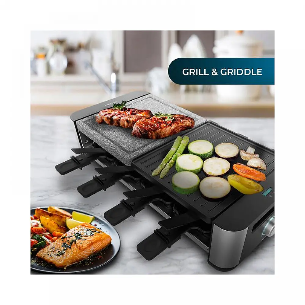 Ηλεκτρική Ψησταριά Raclette Grill 1400 W Cheese&Grill 16000 Inox MixGrill Cecotec CEC-03225