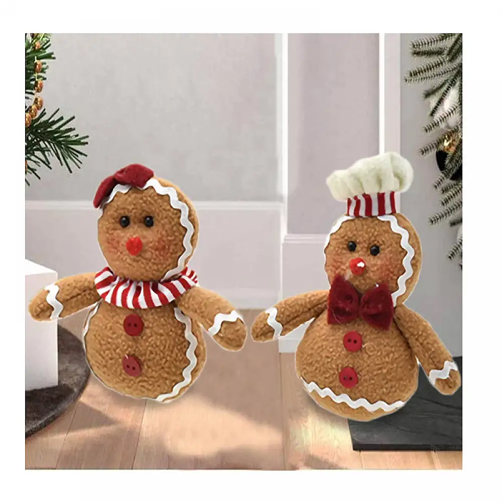 Σετ Χριστουγεννιάτικα Λούτρινα Gingerbread 12 τμχ Bakaji 02815028