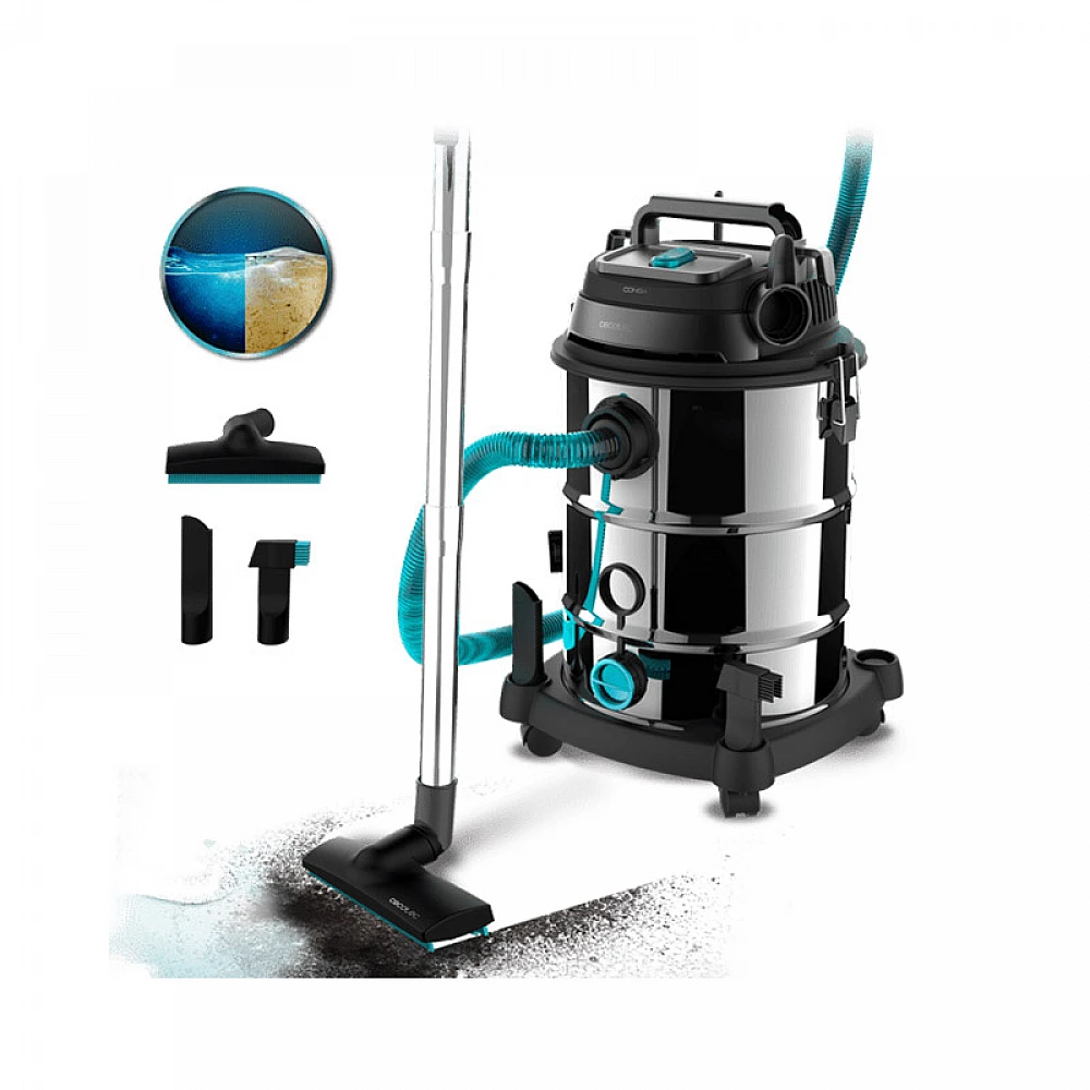 Ηλεκτρική Σκούπα για Στερεά και Υγρά 30 Lt 1600 W Cecotec Conga RockStar Wet&Dry Steel Max Pro CEC-08115 Ηλεκτρική Σκούπα για Στερεά και Υγρά 30 Lt 1600 W Cecotec Conga RockStar Wet&Dry Steel Max Pro CEC-08115