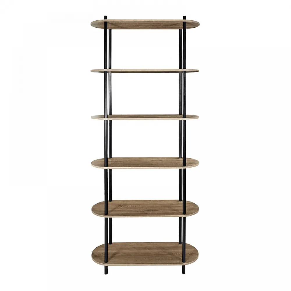 Ξύλινη Ραφιέρα με 6 Ράφια 80 x 30 x 181 cm Home Deco Factory HD0076