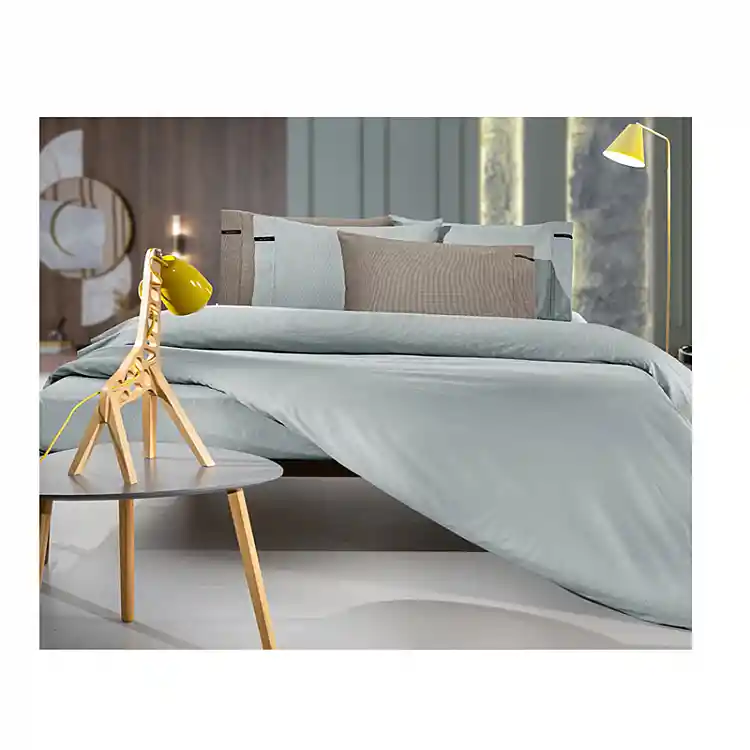 King Size Σεντόνι με Λάστιχο 180 x 200+35 cm 100% Βαμβακοσατέν Minimal Azul Guy Laroche 1110092223109