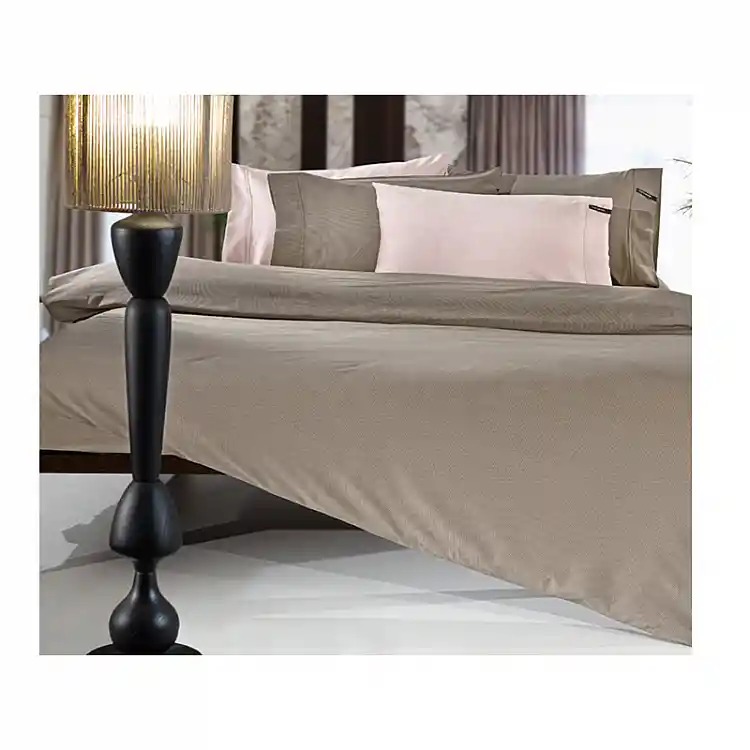 King Size Σεντόνι με Λάστιχο 180 x 200+35 cm 100% Βαμβακοσατέν Minimal Wenge Guy Laroche 1110092223108