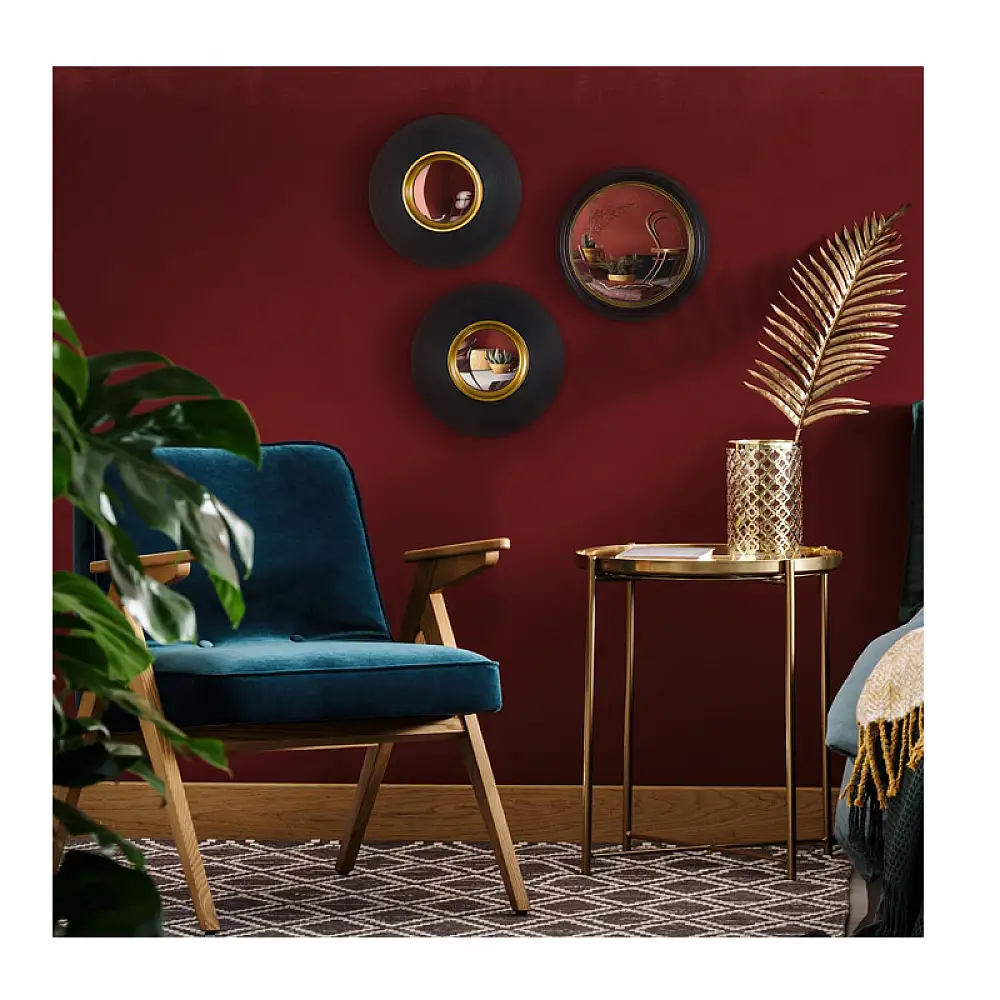 Σετ Κυρτοί Καθρέπτες Τοίχου με Πλαστικό Πλαίσιο 25.5 cm 3 τμχ Home Deco Factory HD0111