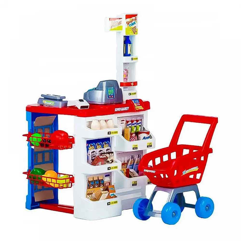 Παιδικό Σετ Σούπερ Μάρκετ με Καρότσι και Αξεσουάρ 47 τμχ Multistore HC238741