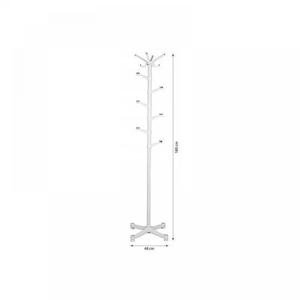 Μεταλλικός Καλόγερος 48 x 180 cm Χρώματος Λευκό ModernHome YLT-0610-White