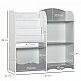 ZONEKIZ Παιδικό Παιχνίδι Ράφι με Ξύλινα Ράφια, 85x26x84cm, Γκρι 311-060V80GY