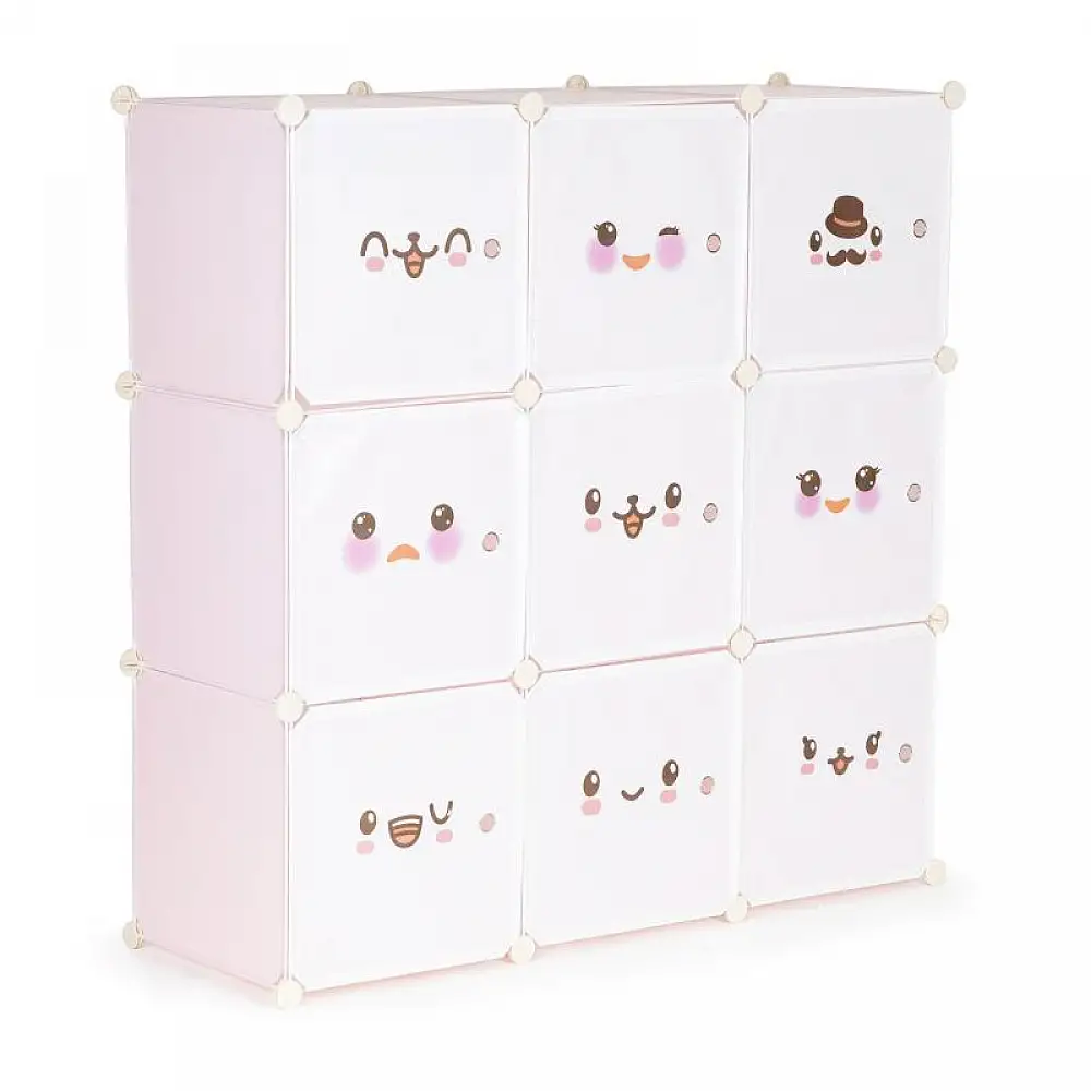 Σύστημα Αποθήκευσης - Παιδική Αρθρωτή Ραφιέρα με 9 Κύβους 110 x 37 x 110 cm ModernHome PJJCBS0009-09C