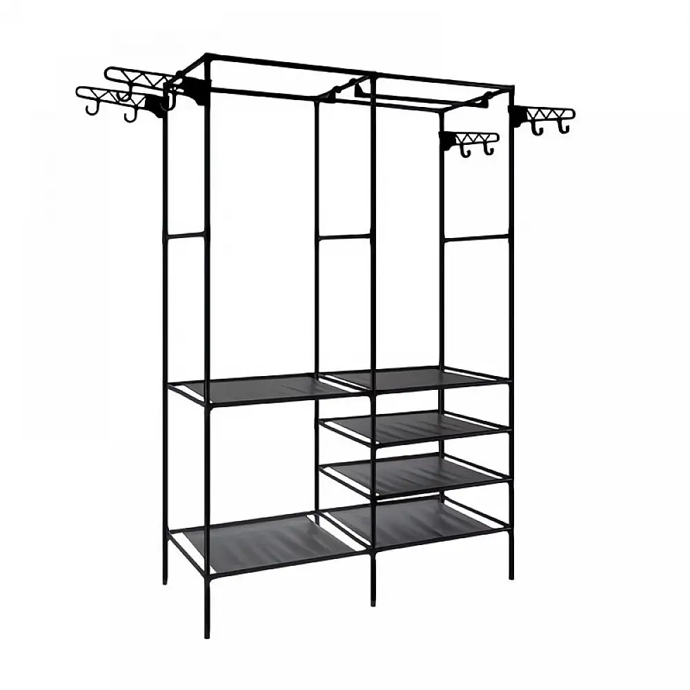 Μεταλλική Ανοιχτή Ντουλάπα με 6 Ράφια και 2 Ράγες 173 x 36 x 108 cm Ruhhy 22671