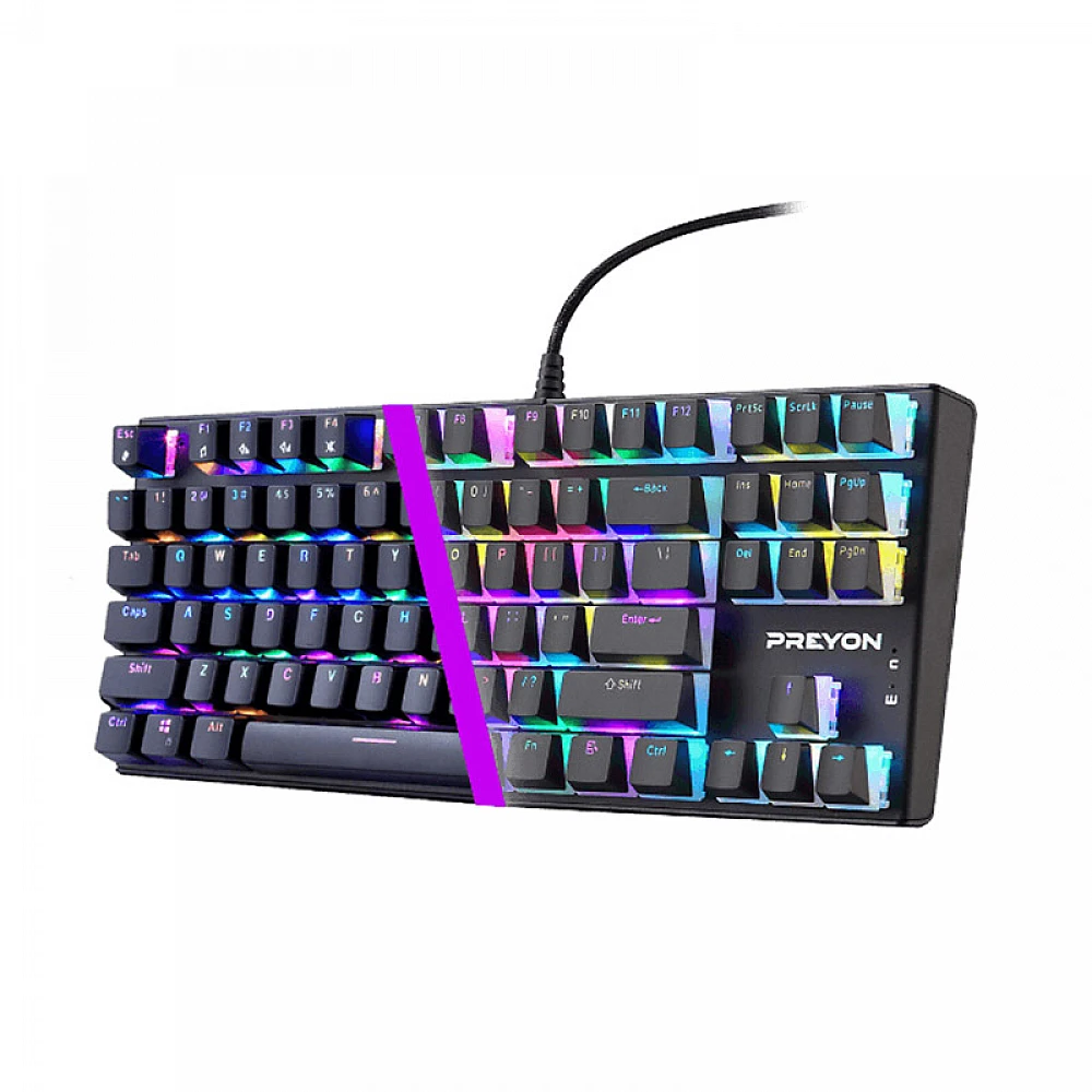Ενσύρματο Μηχανικό Πληκτρολόγιο USB με RGB Φωτισμό US Brown Blitz Claw Preyon PBRBC87B Ενσύρματο Μηχανικό Πληκτρολόγιο USB με RGB Φωτισμό US Brown Blitz Claw Preyon PBRBC87B