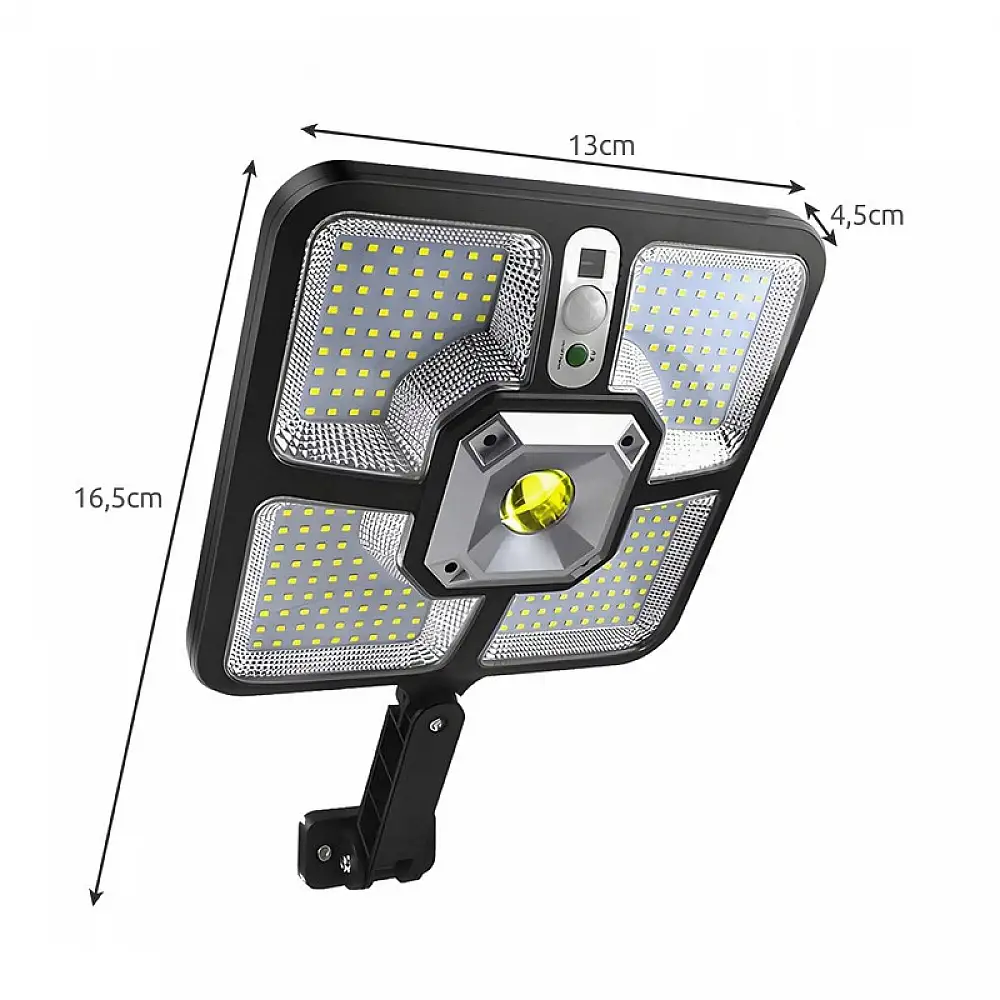 Επιτοίχιος Ηλιακός Προβολέας με Αισθητήρα Κίνησης και Τηλεχειριστήριο 8 W Izoxis 22736