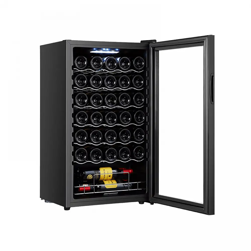 Συντηρητής Κρασιών 34 Φιαλών με Συμπιεστή Cecotec Grand Sommelier 34030 Black CEC-02715