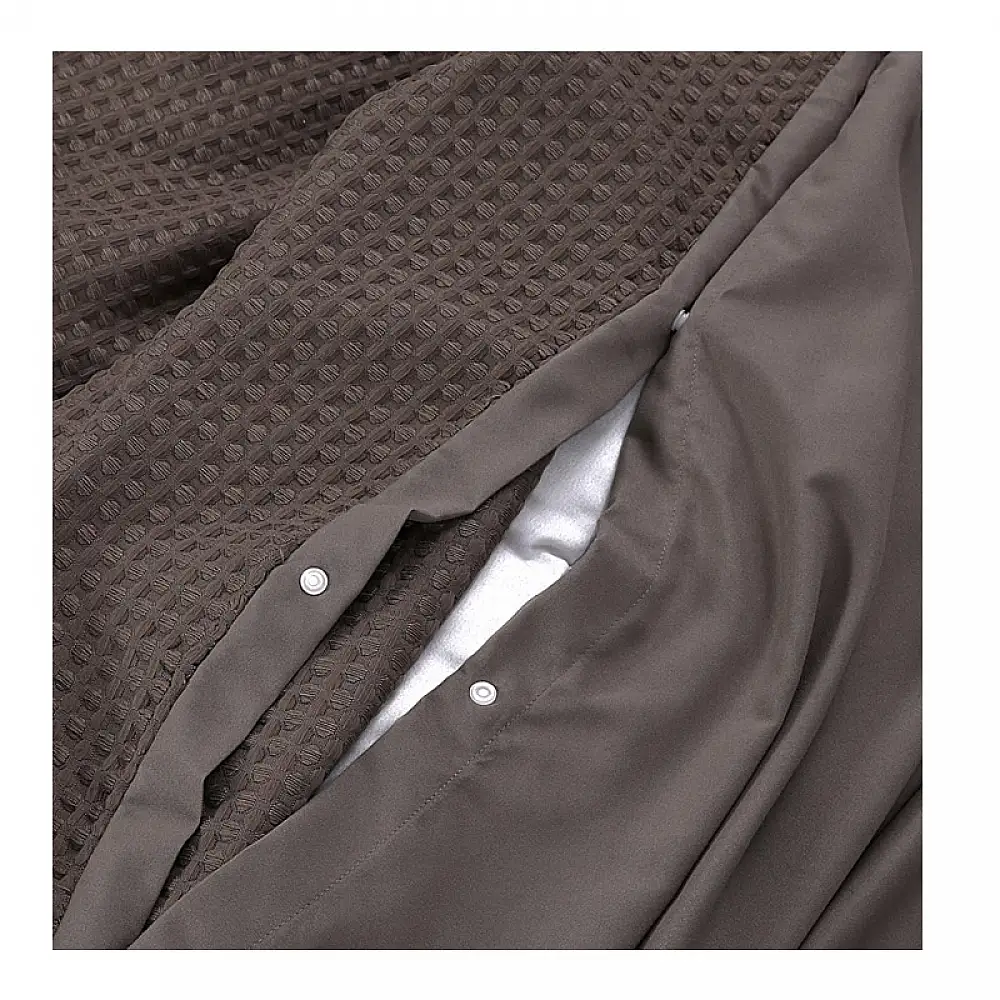 Σετ Υπέρδιπλη Παπλωματοθήκη με Μαξιλαροθήκες 100% Polyester Waffle 240 x 220 cm Taupe Sleeptime 8720578067688