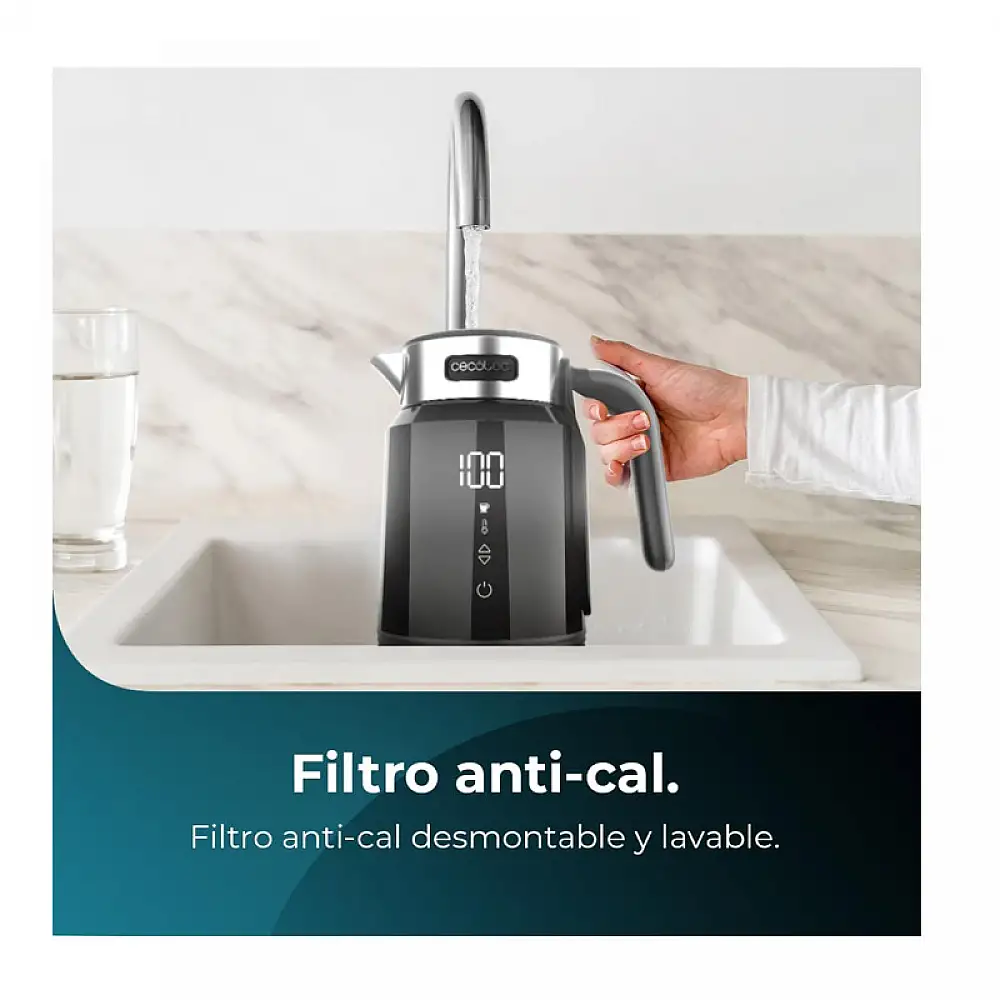 Ηλεκτρικός Βραστήρας 1.7 Lt Cecotec Thermosense 600 Touch Black CEC-01748