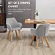 HOMCOM Σετ 2 καρέκλες τραπεζαρίας με επένδυση από βελούδο με μπράτσα και ξύλινα πόδια, γκρι 835-728V00GY