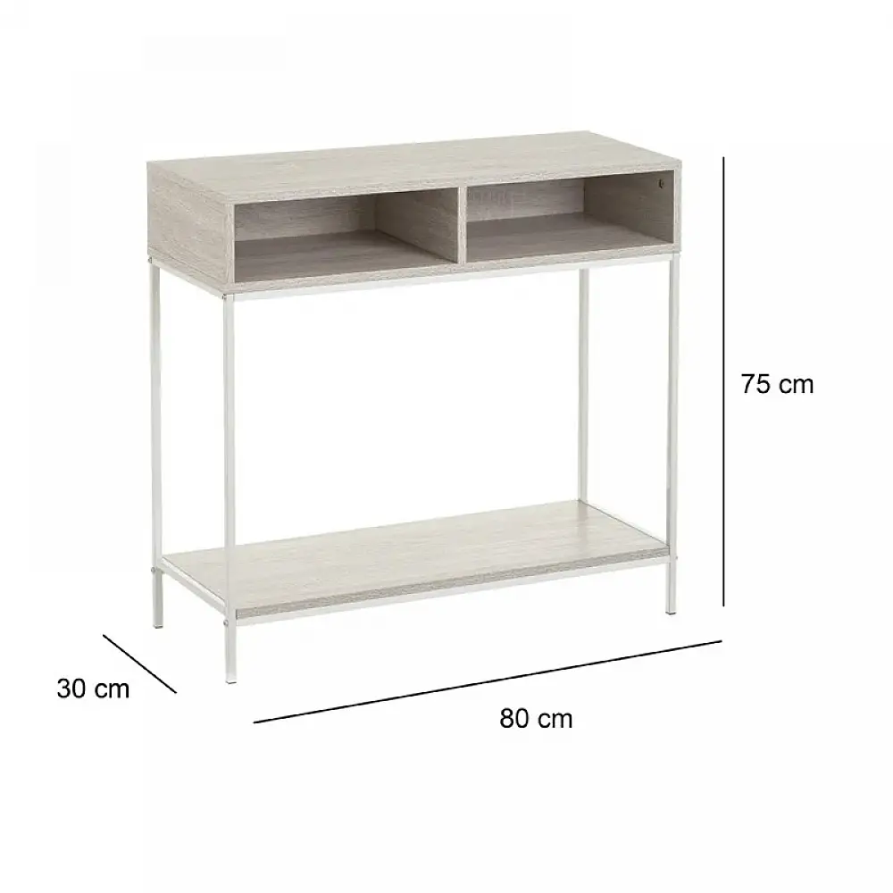 Μεταλλική Κονσόλα με 3 Ράφια 80 x 30 x 75 cm Bakaji 02839904