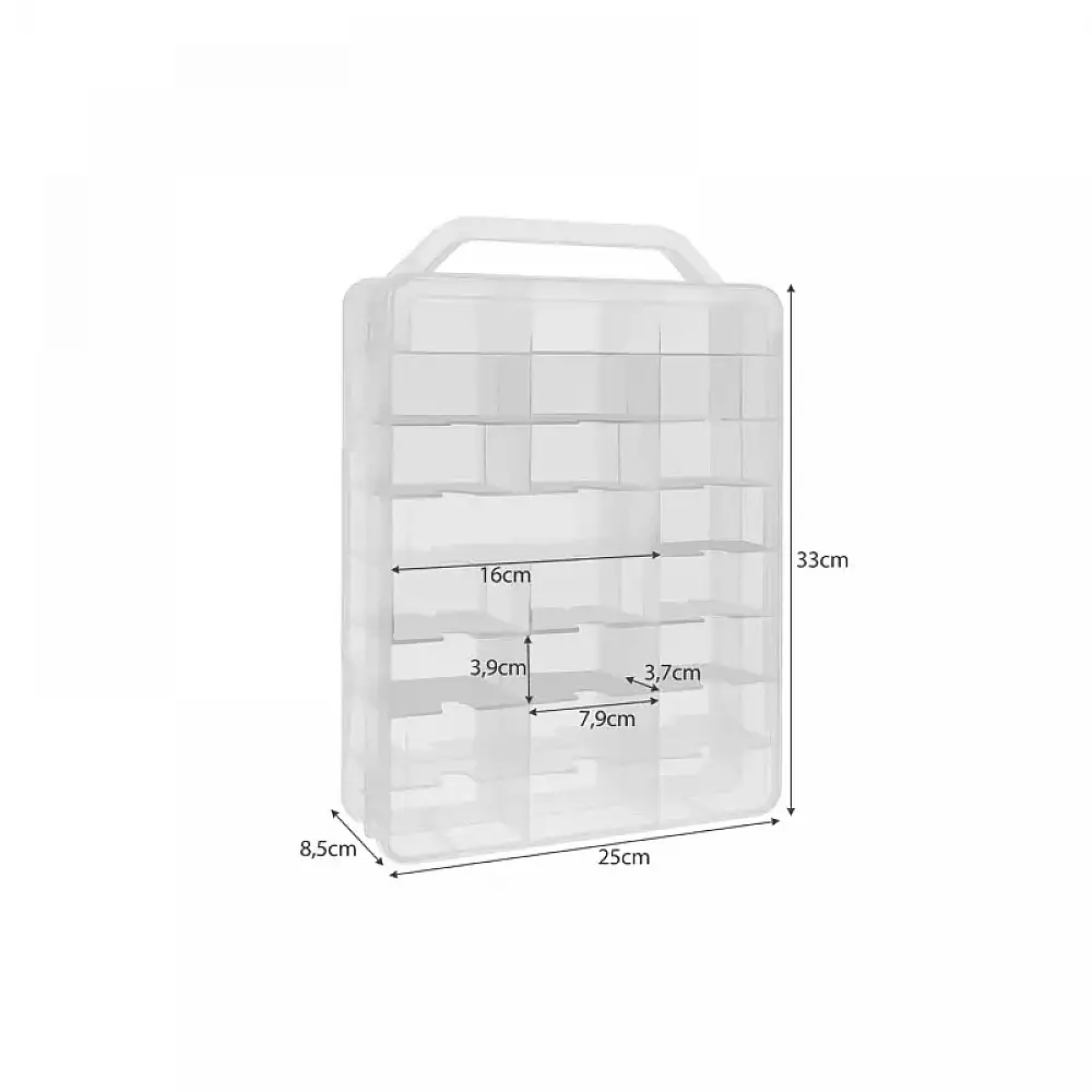 Πλαστική Βαλίτσα/Ράφι για 46 Αυτοκινητάκια 25 x 8.5 x 33 cm Kruzzel 20313