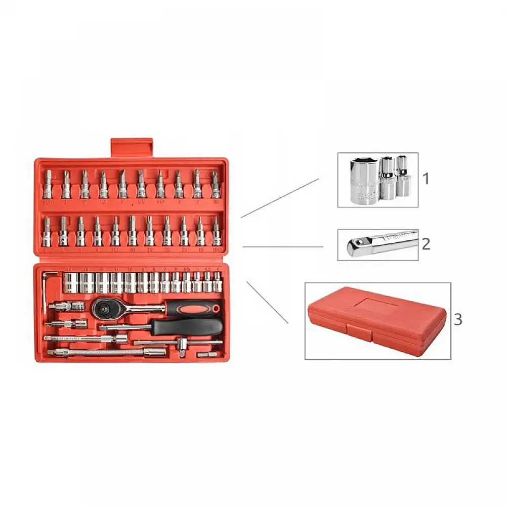 Σετ Βαλιτσάκι Εργαλείων 46 τμχ Bigstren 8630