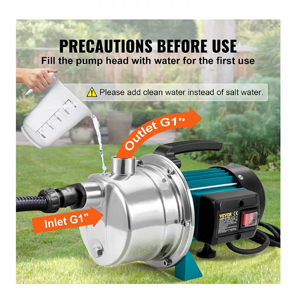 Ηλεκτρική Αντλία Κήπου 800 W VEVOR SDK3700LH220VZV0WV2
