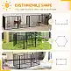 PawHut Dog Fence με 6 Modular Panel Indoor and Outdoor, Ατσάλι, 164x83x80 cm, Μαύρο D06-201V00BK