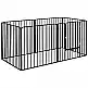 PawHut Dog Fence με 6 Modular Panel Indoor and Outdoor, Ατσάλι, 164x83x80 cm, Μαύρο D06-201V00BK