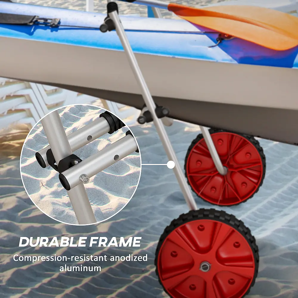 Τρόλεϊ SPORTNOW Kayak Ρυθμιζόμενο σε 3 επίπεδα από αλουμίνιο για κανό και SUP A32-021V00RD Τρόλεϊ SPORTNOW Kayak Ρυθμιζόμενο σε 3 επίπεδα από αλουμίνιο για κανό και SUP A32-021V00RD