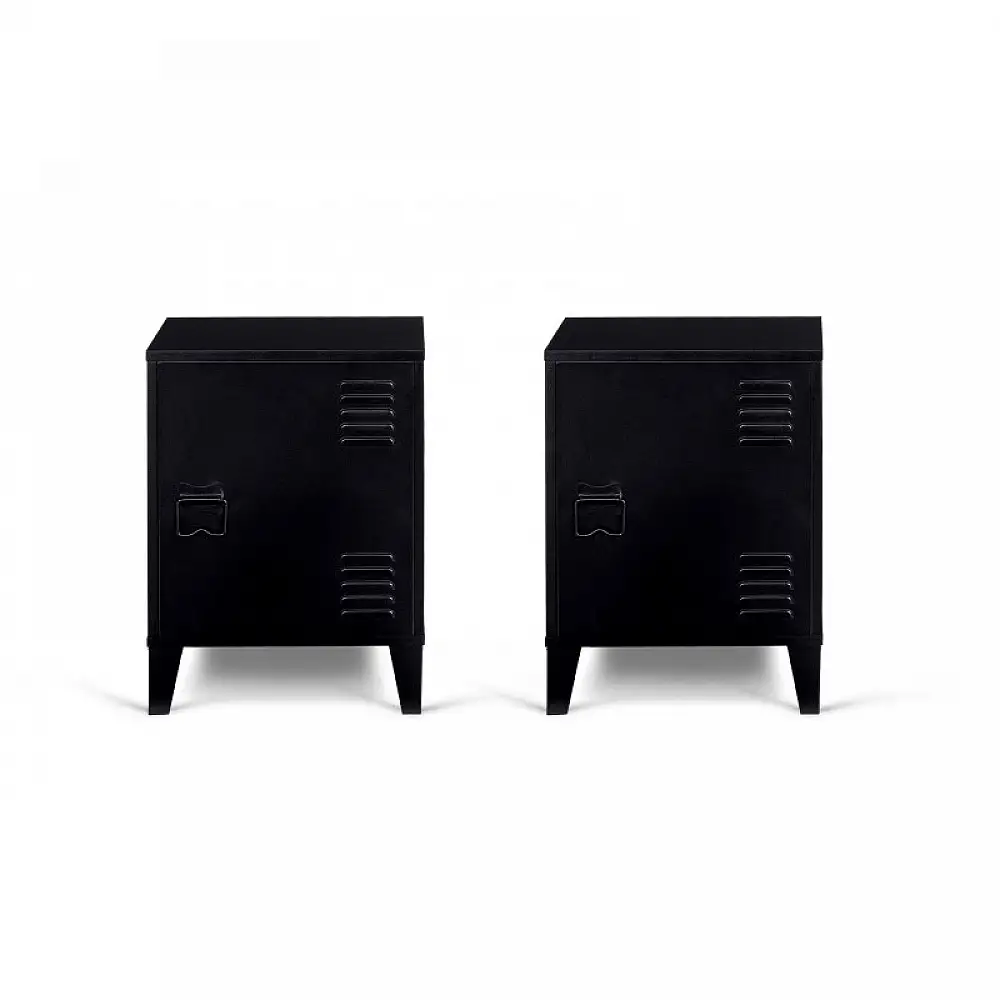 Σετ Ξύλινα Κομοδίνα με Μεταλλικά Πόδια 40 x 30 x 53 cm 2 τμχ Storen Idomya 30130386