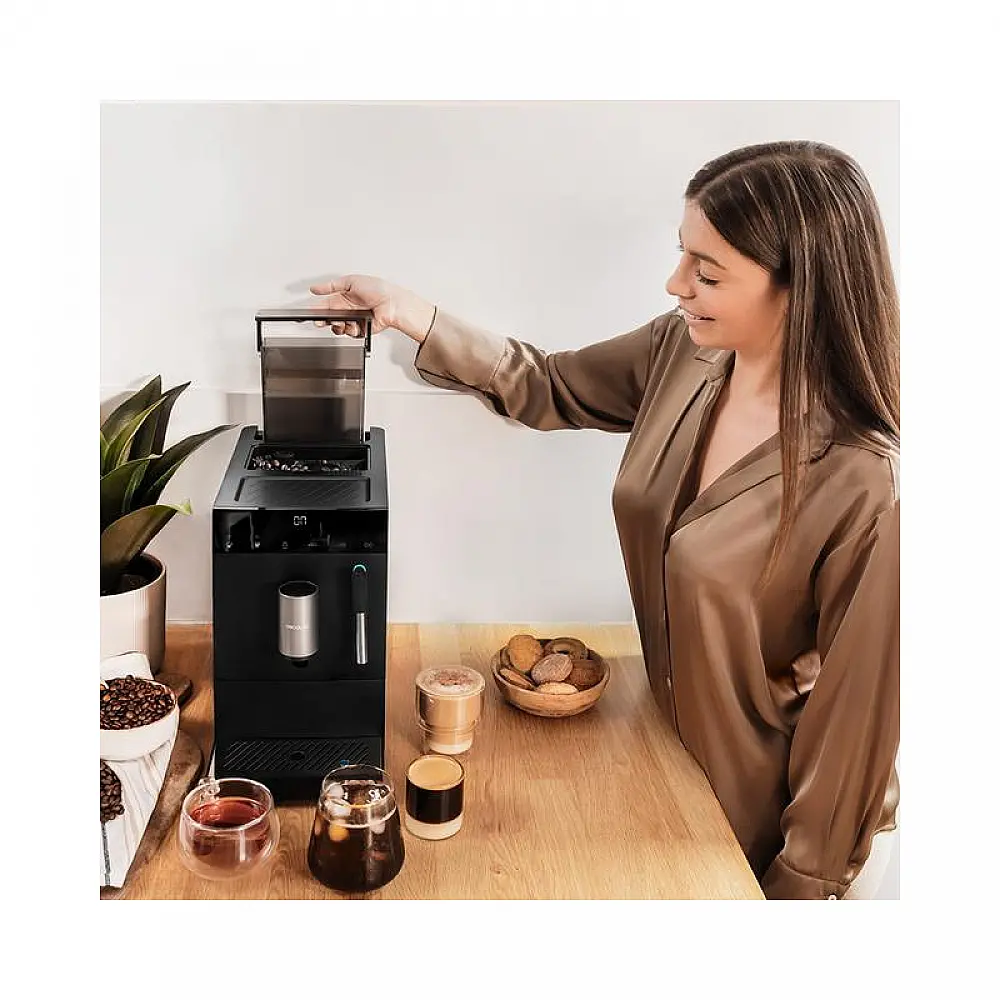 Υπεραυτόματη Καφετιέρα Espresso Cremmaet Compact Steam 19 Bar με Μύλο Άλεσης Καφέ Cecotec CEC-01637 Υπεραυτόματη Καφετιέρα Espresso Cremmaet Compact Steam 19 Bar με Μύλο Άλεσης Καφέ Cecotec CEC-01637