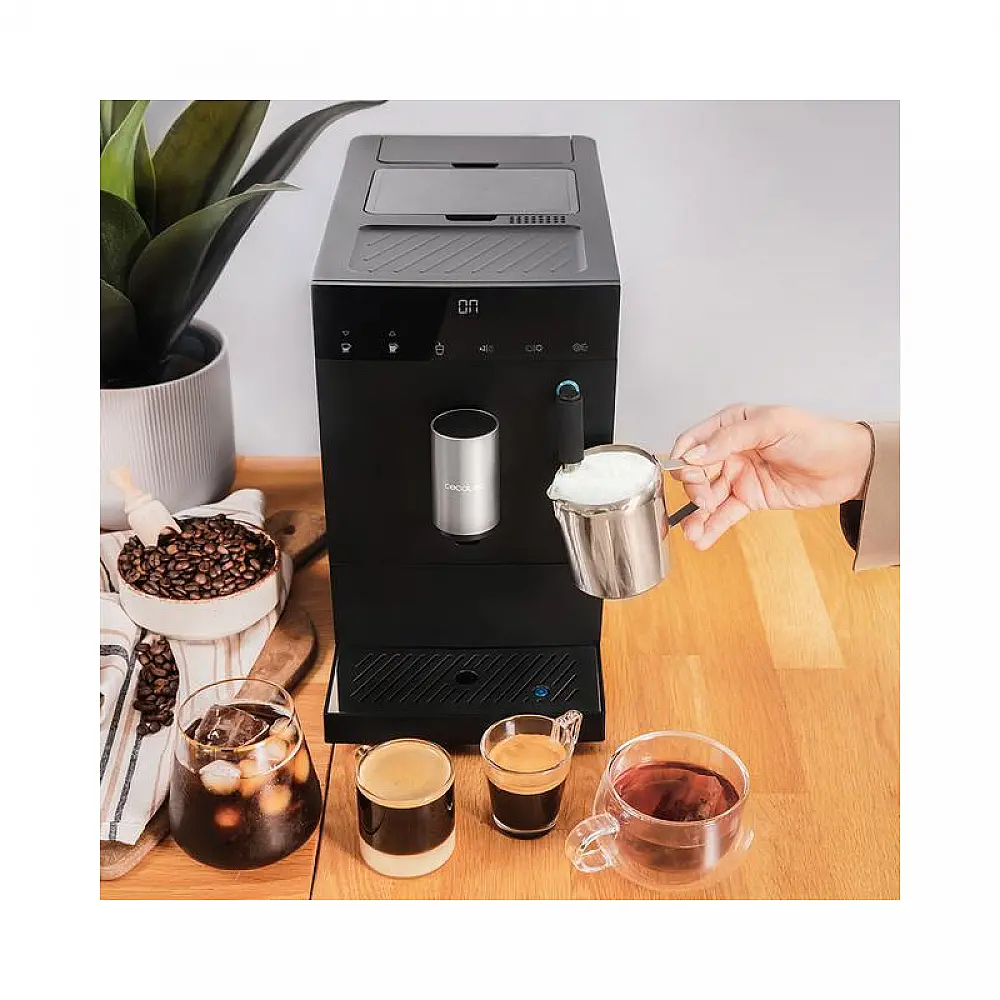 Υπεραυτόματη Καφετιέρα Espresso Cremmaet Compact Steam 19 Bar με Μύλο Άλεσης Καφέ Cecotec CEC-01637 Υπεραυτόματη Καφετιέρα Espresso Cremmaet Compact Steam 19 Bar με Μύλο Άλεσης Καφέ Cecotec CEC-01637