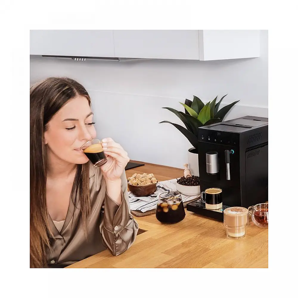 Υπεραυτόματη Καφετιέρα Espresso Cremmaet Compact Steam 19 Bar με Μύλο Άλεσης Καφέ Cecotec CEC-01637 Υπεραυτόματη Καφετιέρα Espresso Cremmaet Compact Steam 19 Bar με Μύλο Άλεσης Καφέ Cecotec CEC-01637