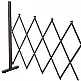 Outsunny Scissor Gate Fence Extendable Scissor Barrier 35-300cm Κήπος Αλουμίνιο καφέ H103,5cm 844-138
