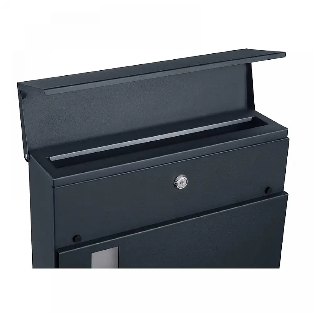 Γραμματοκιβώτιο από Ανοξείδωτο Ατσάλι 37 x 10.5 x 37 cm Χρώματος Γκρι Songmics GMB052G01