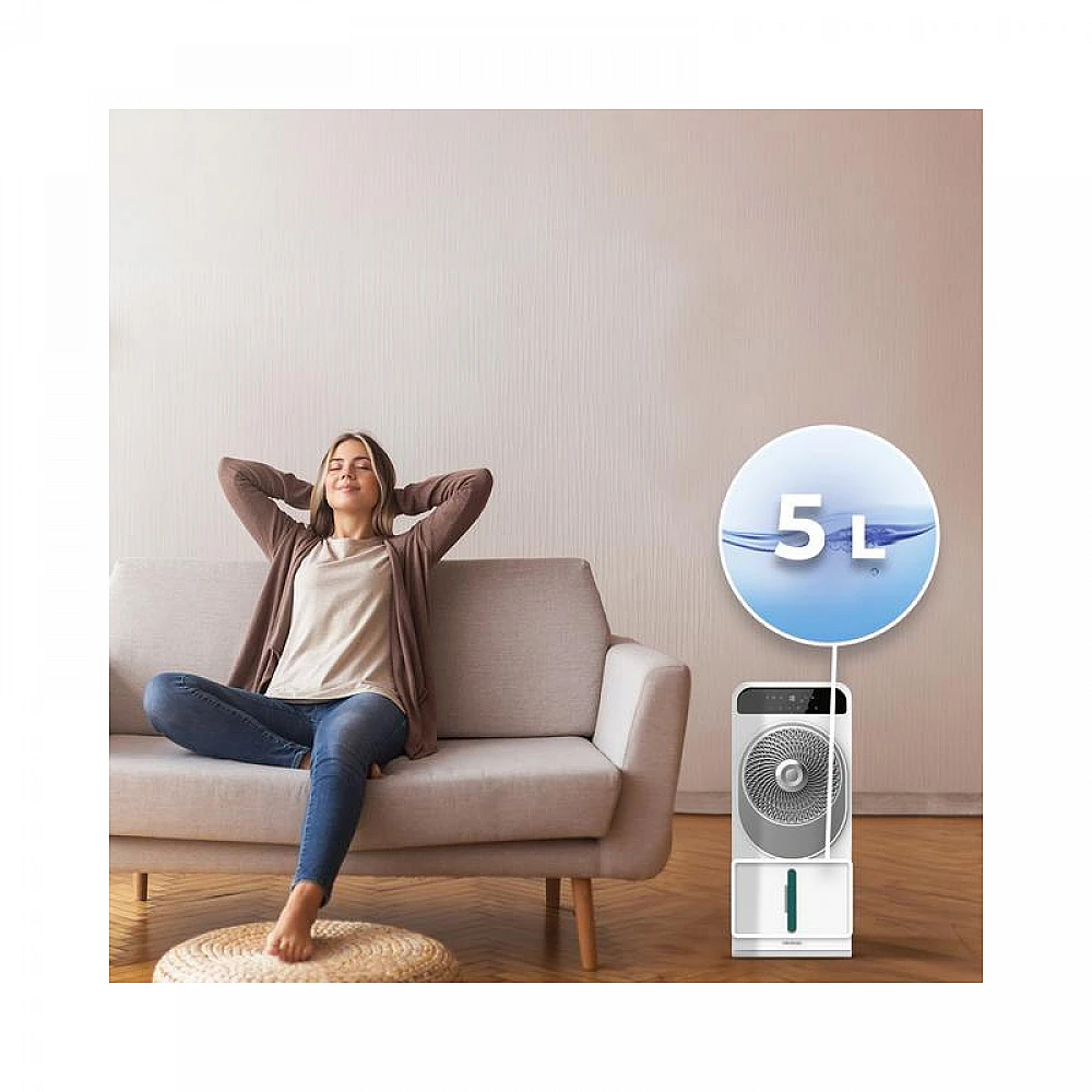 Φορητό Κλιματιστικό Air Cooler 28 W με μοτέρ DC, 5 λίτρων, 12 ταχυτήτων και Τηλεχειριστήριο Cecotec Energy Silence 5000 Cool Wave CEC-08199 Φορητό Κλιματιστικό Air Cooler 28 W με μοτέρ DC, 5 λίτρων, 12 ταχυτήτων και Τηλεχειριστήριο Cecotec Energy Silence 5000 Cool Wave CEC-08199