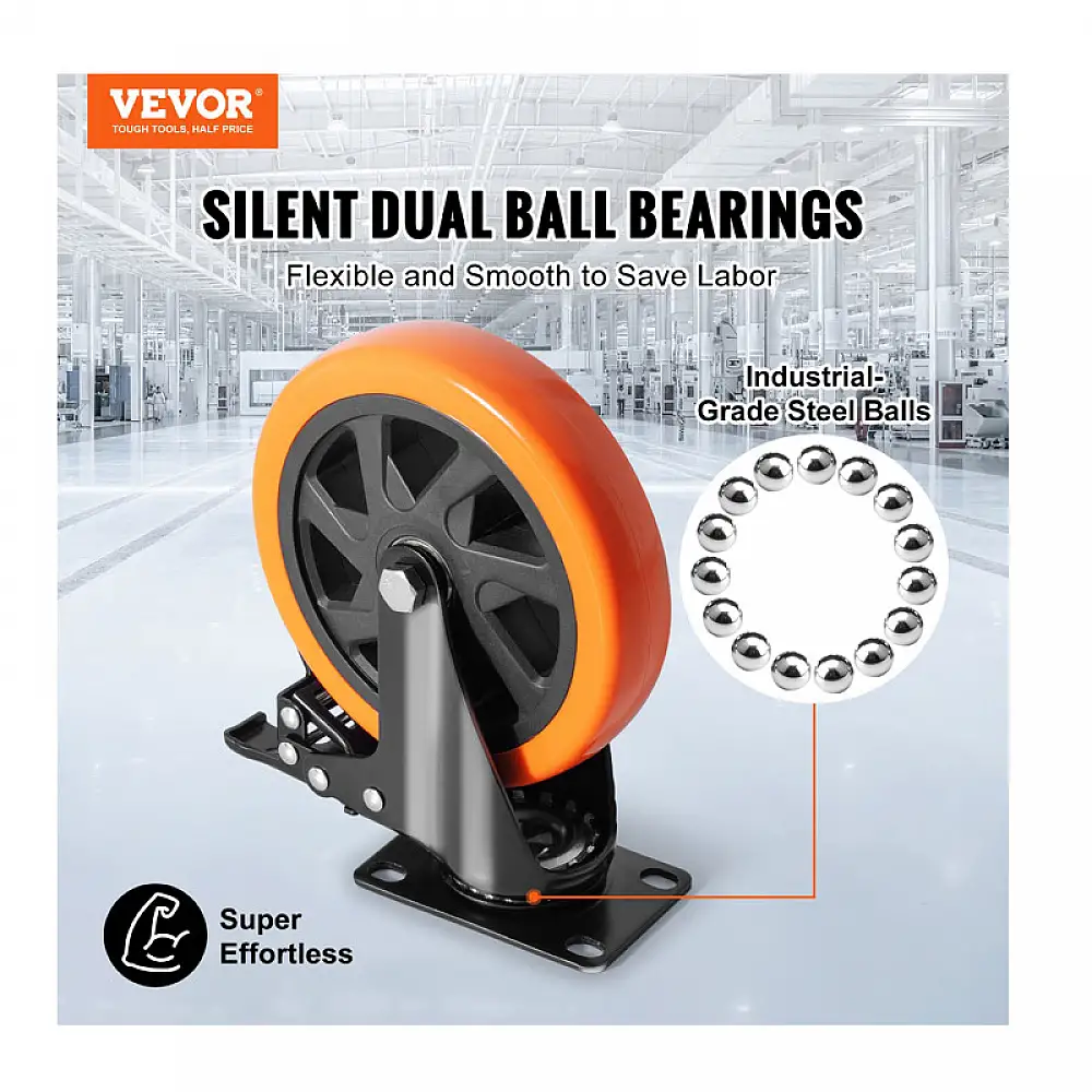 Σετ Περιστρεφόμενα Ροδάκια Βαρέως Τύπου για Έπιπλα 1272 Kg 4 τμχ VEVOR PBJLCSJAZ4J56BOYXV0